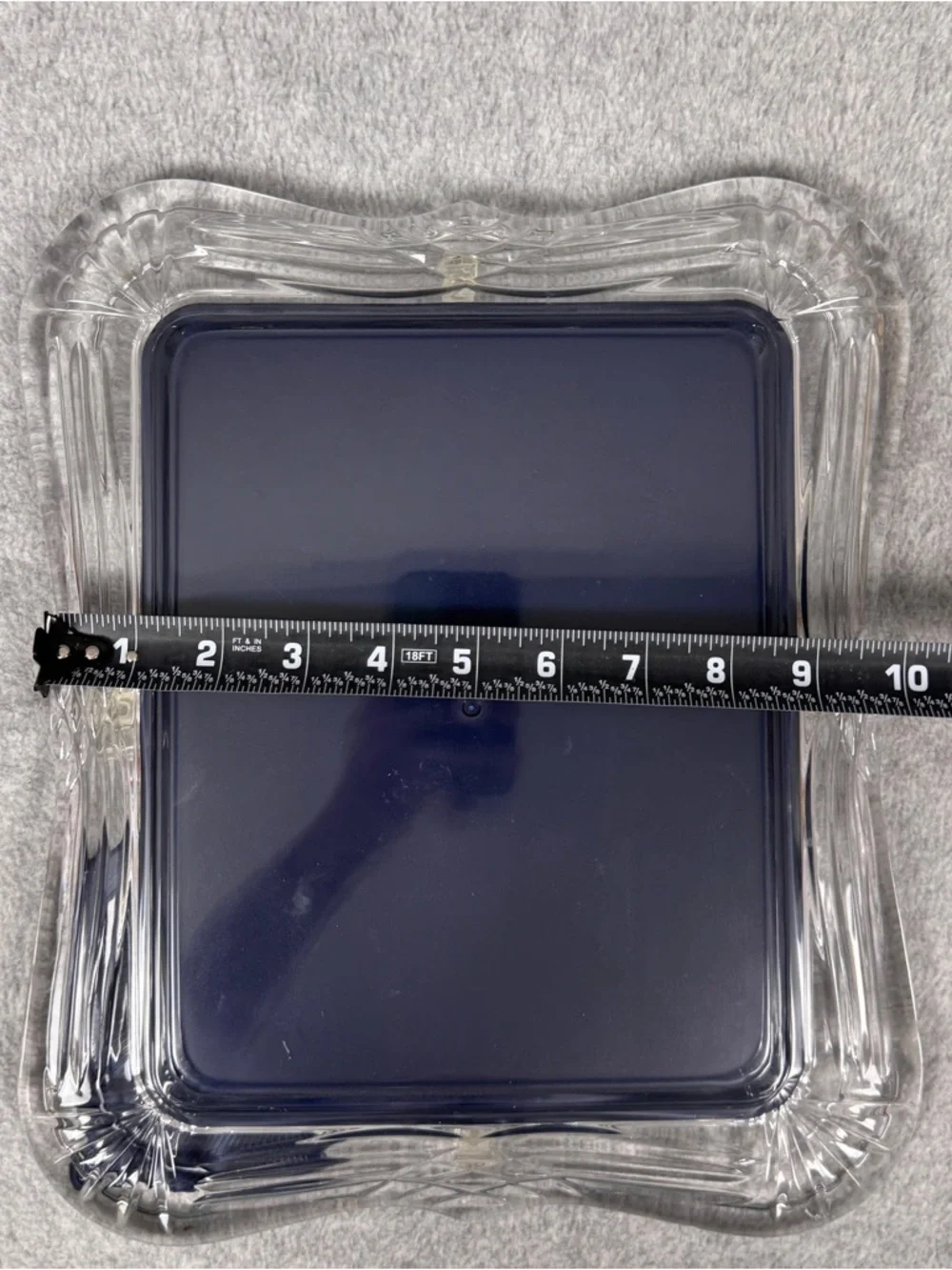 Vintage etched glass picture frame